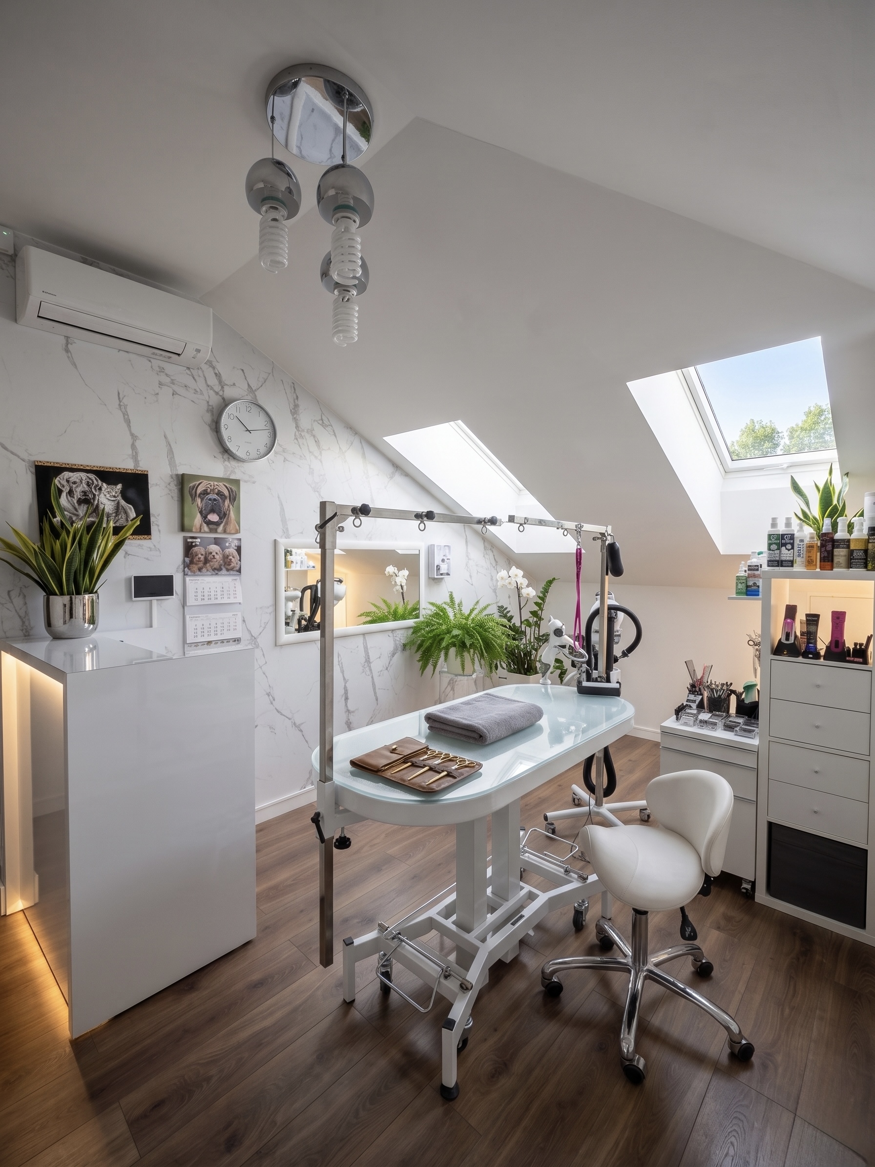 Elegancko i nowoczesnie urzadzone studio groomingu - ELITE Groomer Magdalenka